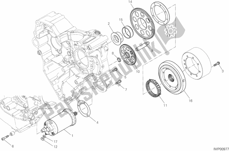 Toutes les pièces pour le Démarrage Et Allumage électrique du Ducati Monster 1200 S Brasil 2018